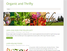 Tablet Screenshot of organicthrifty.com